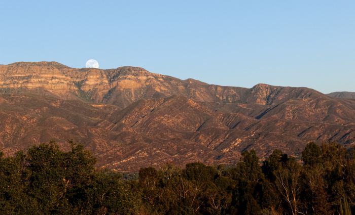 mountain moon sunset