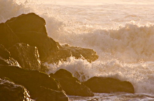 sea sunset rock