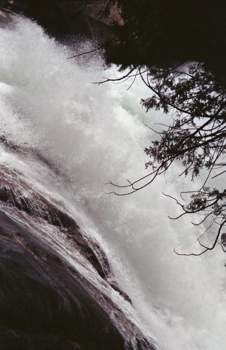 waterfall silhouette