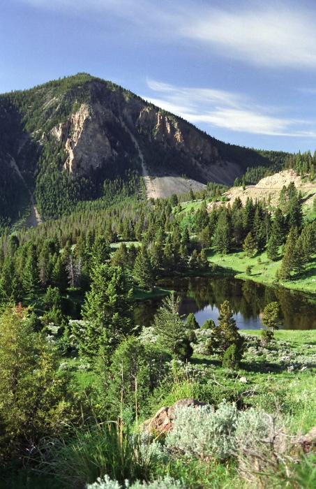 reflection mountain lake