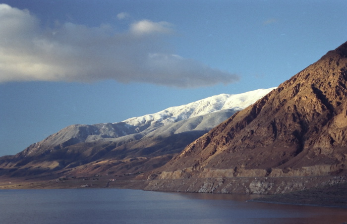 snow lake desert