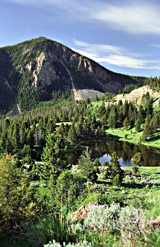 reflection mountain lake