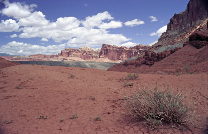 rock erosion desert clouds