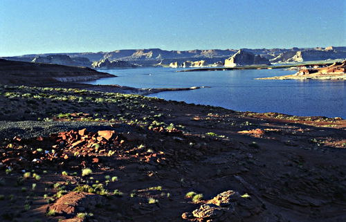rock erosion desert lake