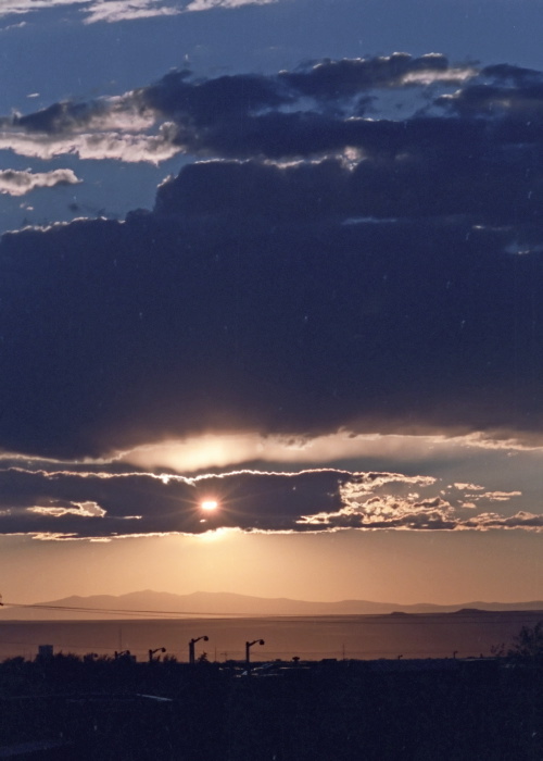 artifact sunset silhouette clouds