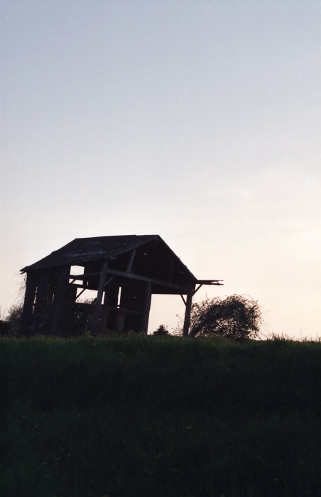 sunset silhouette building