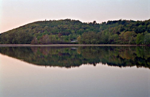 sunset reflection lake